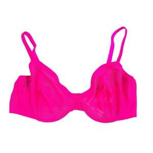 Victoria's Secret Unlined Bralette in Hot Pink, Size 36D